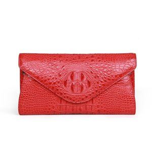 Women's alligator leather envelope bag